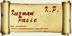 Kuzman Pašić vizit kartica